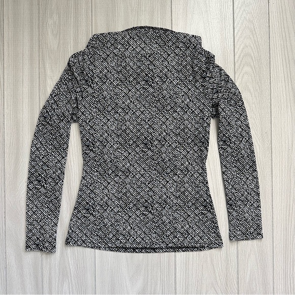 Alfani Long sleeve women’s blouse career black, and white - Picture 2 of 3